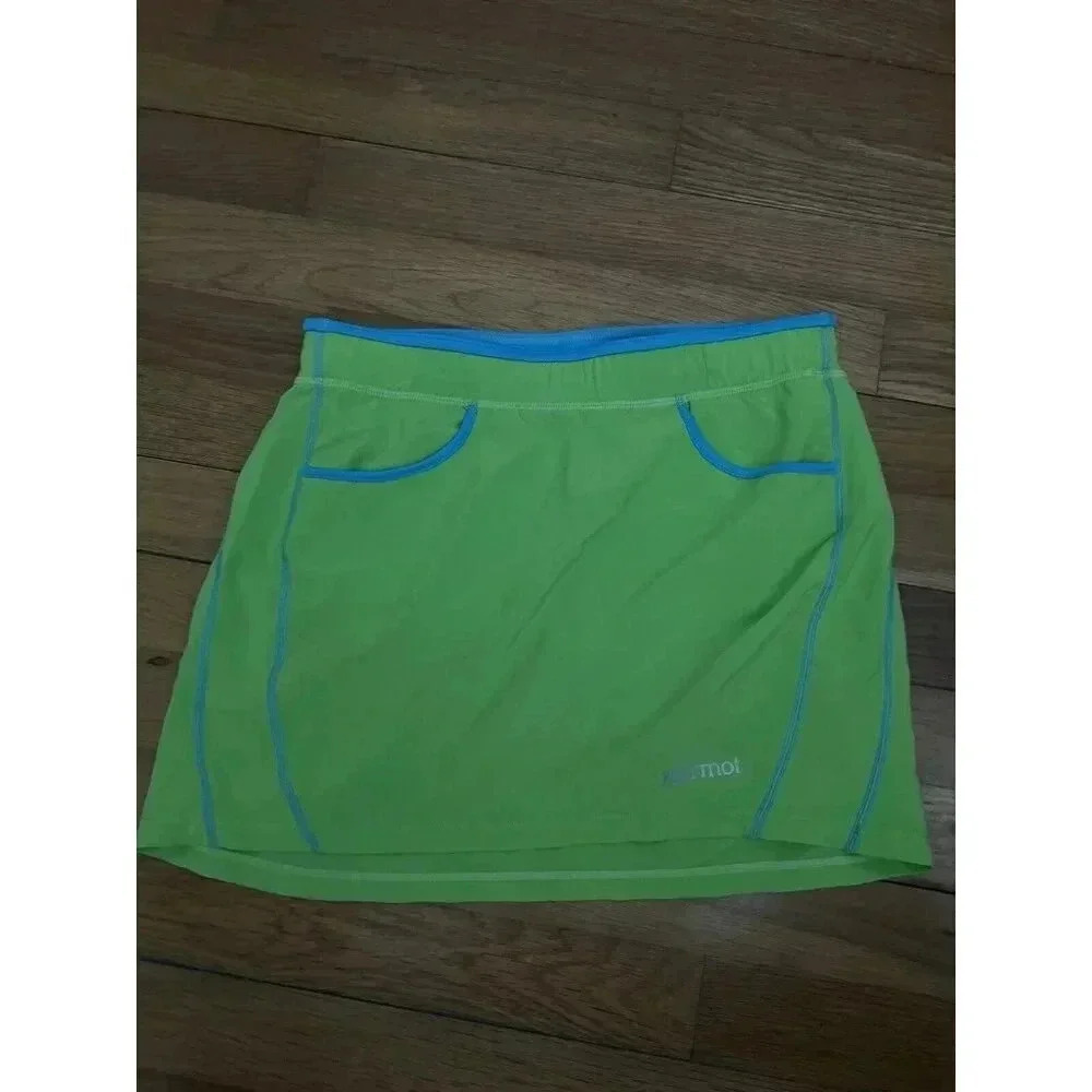 Marmot Girl's Cascade Skort Activewear Green Pockets Drawstring Size XL